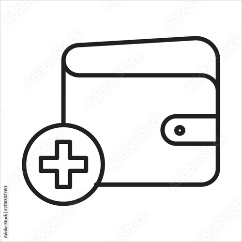 Digital wallet outline vector icon