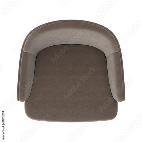 Quadro su tela Modern upholstered armchair with a rounded back and comfortable seat