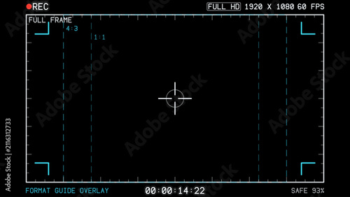 Fotografie Video camera viewfinder overlay