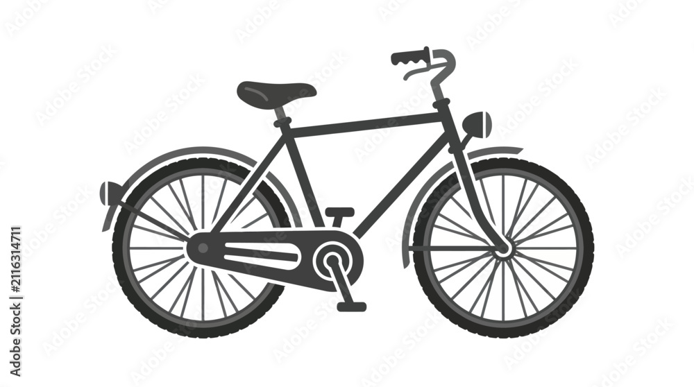 Fototapeta premium Bicycle with black frame and seat.