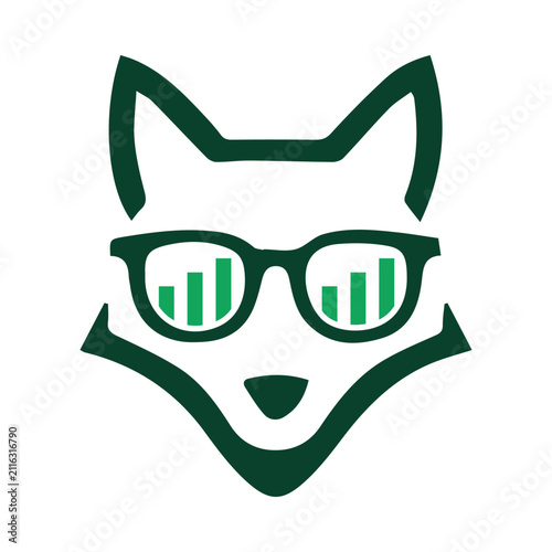 Modern Fox Glasses Logo with Smart Animal Mascot Style for Education Technology Creative and Business Branding