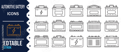 Automobile Power Battery Symbol Collection