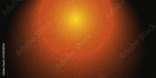 Foto Huge blazing hazy sun filling the image with solar heat power, quiet energy and cinematic noise effect created from thousands of individual dots