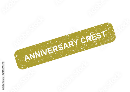 Fotografía Gold anniversary crest stamp with text illustration