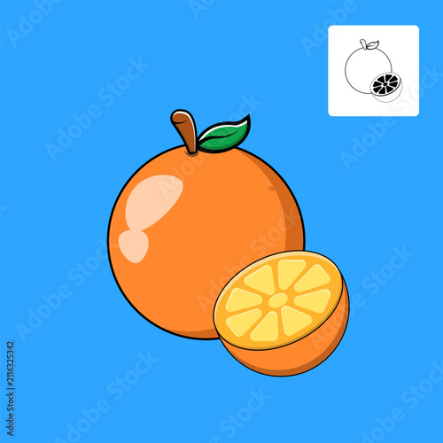 Graphic Orange Vector Illustration For Your Design