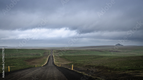 Rough country road in Iceland