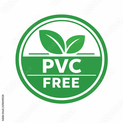 PVC Free Eco-Friendly Green Label Badge with Leaf Icon