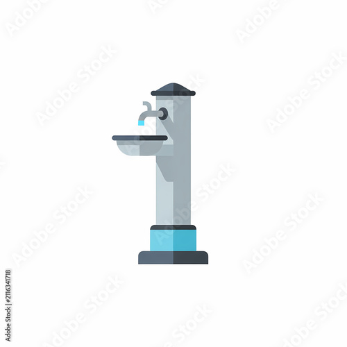 Public Outdoor Hydration Station For People To Drink Refreshing Water In Parks Or School Campuses Providing Quick Access To Safe Liquid For Thirsty Residents Walking Through Urban Green Spaces