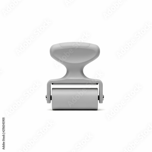 Craftsman Hand Rubber Roller Tool Used For Pressing Adhesive Materials During Surface Application And Printing Tasks To Ensure Uniform Pressure Distribution Across Multiple Industrial