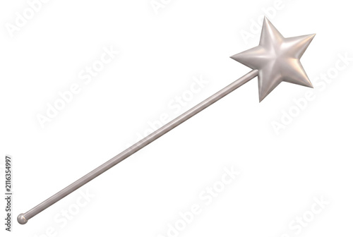 Fotografía Shimmering metallic silver star magic wand