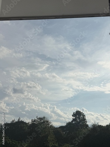 Canvas Print clouds over the mountains