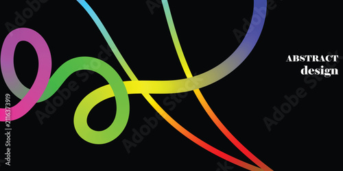 Abstract Colorful Music Wave Lines Vector Background with Glowing Green and Gold Light Curves for Modern Musical Wallpaper Design Illustration