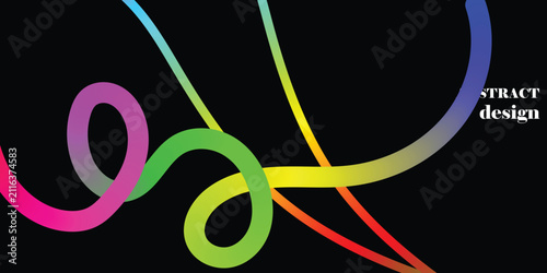 Abstract Colorful Glowing Wave Lines Vector Background with Vibrant Digital Curves and Futuristic Geometric Light Pattern for Modern Technology Wallpaper Design Illustration