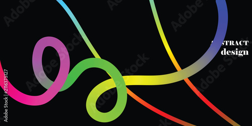 Abstract Colorful Neon Wave Lines Vector Background with Glowing Gradient Curves and Vibrant Modern Geometric Design for Creative Wallpaper Banner and Digital Art Illustration
