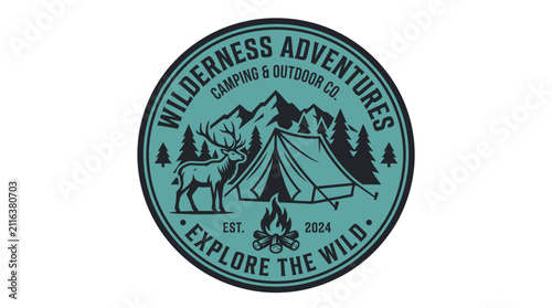 Wilderness Adventures Camping and Outdoor Co Explore the Wild Logo.
