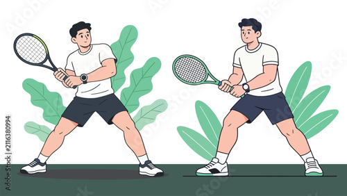 tennis player with racket