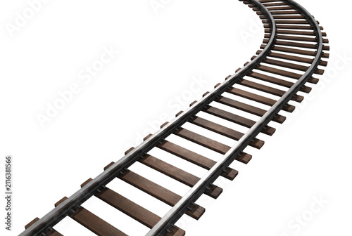 Curving Railroad Tracks with Wooden Sleepers