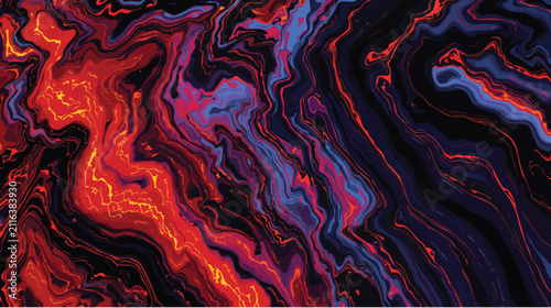 Abstract pixel background swirling liquid patterns in red.