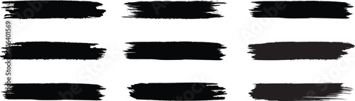 Collection of brush vector. paint brush strokes, hand drawn brush stroke textures set. 