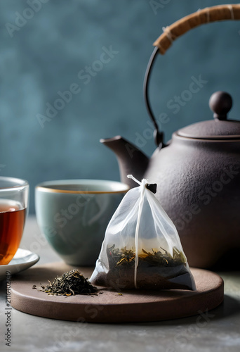Loose leaf tea in a pyramid...