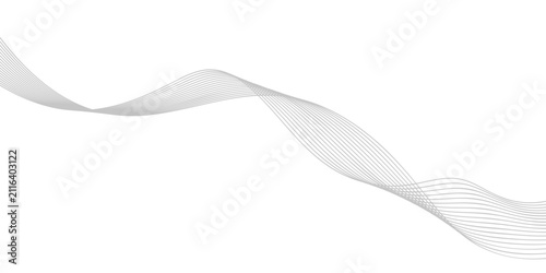 Принти на полотні elegant wavy ribbon of light gray lines gracefully curves across the clean backdrop, suggesting smooth movement and ethereal flow