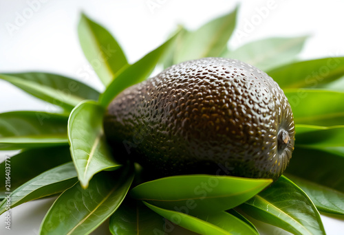 Whole ripe hass avocado wit...