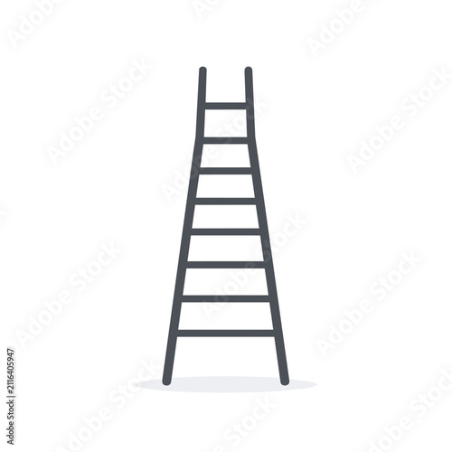 Vertical step ladder icon representing business growth, success, and progress isolated on white background