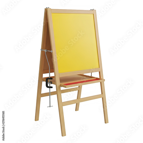 Wooden Art Easel with Yellow Board aa05 41bd3aefd378