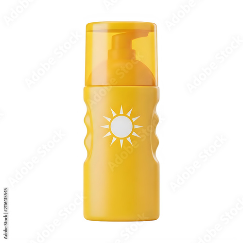 Yellow Sunscreen Bottle with Sun Icon 4d9a 85e8