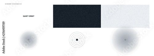Minimalist Poster Design Featuring Abstract Geometric Shapes and Celestial Space Concept Art for Creative Branding and Modern Artistic Visual Communication