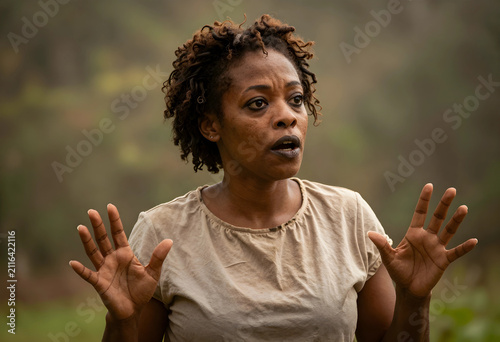 African american woman with...