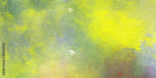 Abstract textured background with a vibrant blend of purple yellow orange and green watercolor brush strokes . Artistic vibrant and colorful wallpaper.Brushed Painted Abstract Background. Brush stroke