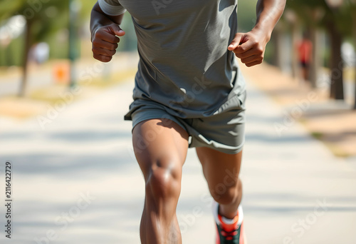 African american man runnin...
