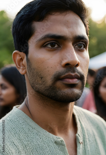Young adult indian man with...