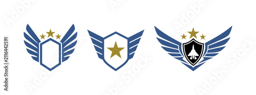 vector set military logo - air force