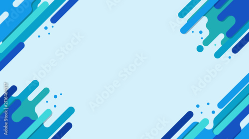 Abstract background with vibrant blue fluid shapes and lines for modern presentation art