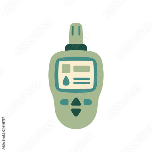 Foto Handheld digital glucose meter device for diabetes blood sugar monitoring