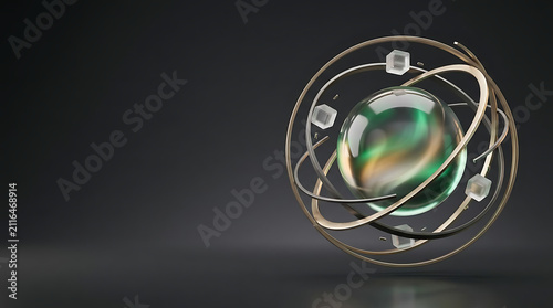 Kinetic Balance Orbit – Premium Business Technology Banner (16:9, Adobe Stock Premium)