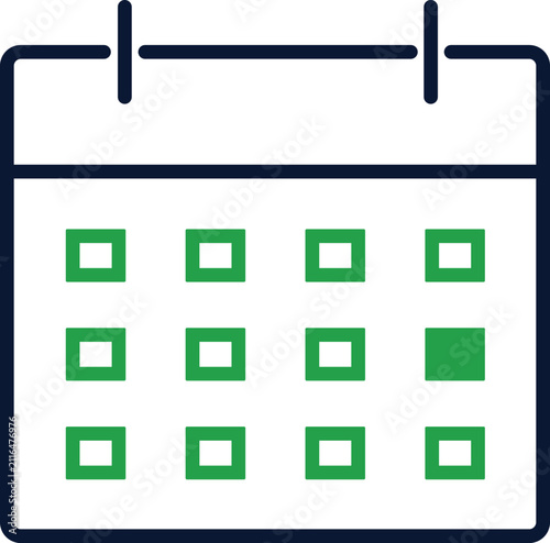 Calendar Checkbox Icon, Task Calendar, Schedule Checklist, Event Planner, Flat Line Vector Illustration