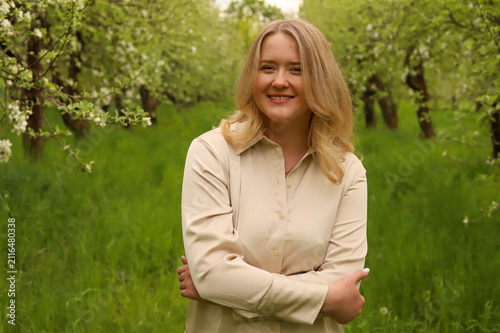 Spring blossoms and feminine beauty