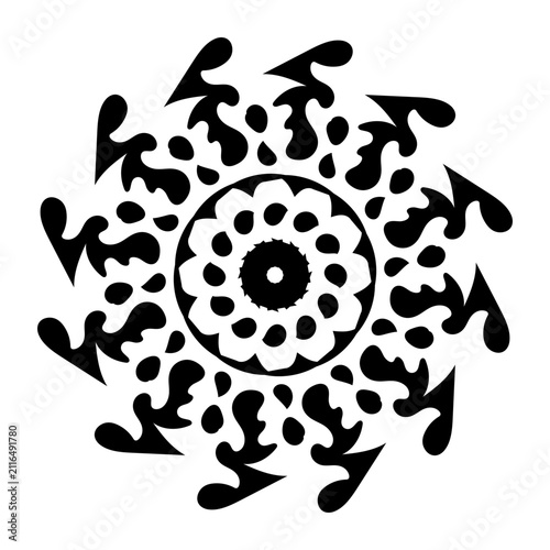 Handdrawn Mandala art doodle