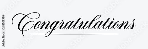 Obraz na płótnie Congratulations calligraphy