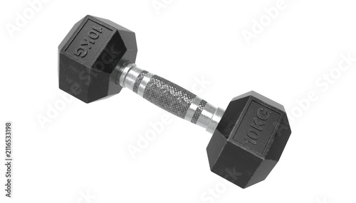 gym dumbbell isolated in transparent background PNG