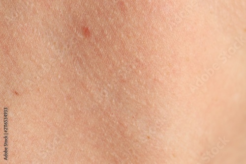 Konstfotografi Texture of normal skin as background, closeup