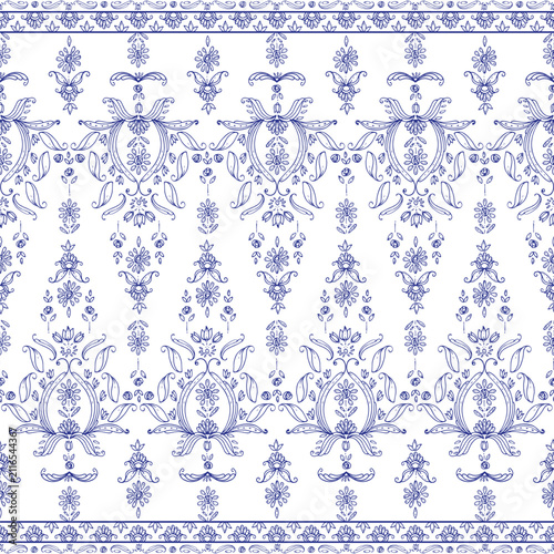 Paisley seamless pattern. Vector illustration, ethnic motif, ornament