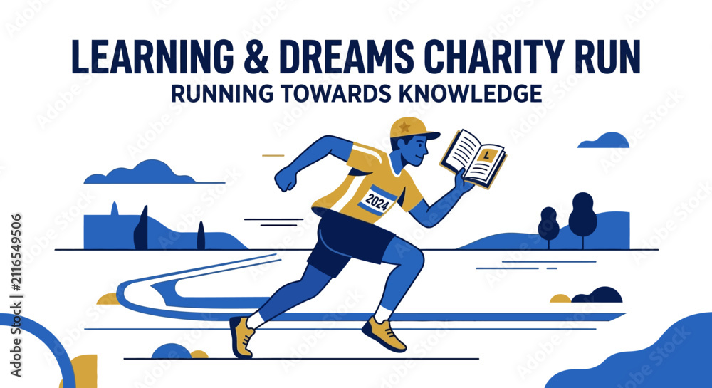 Fototapeta premium Learn And Grow Charity Run To Knowledge