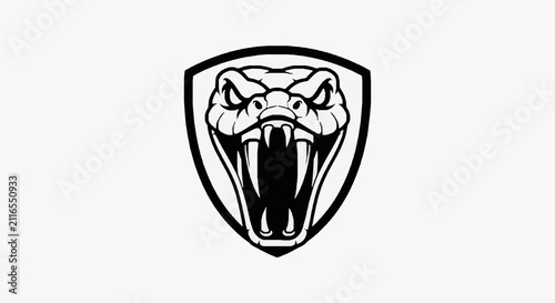 Bild auf Leinwand Mysterious Animal Maw Logo Design.