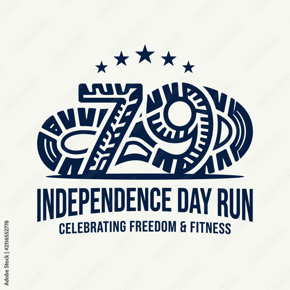 Obraz premium Independence Day Run Celebrating Freedom Fitness And Community Spirit