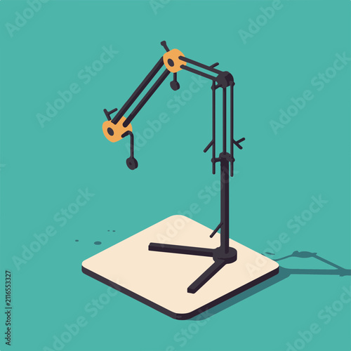 Vibrant Isometric Boom Stand Icon
