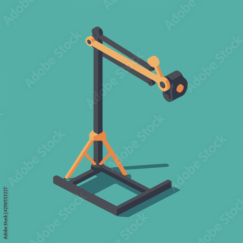 Vibrant Isometric Boom Stand Icon